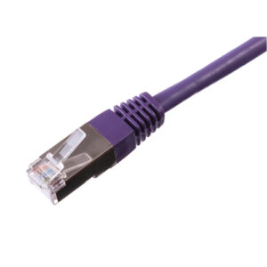 Cordon réseau RJ45-RJ45 Catégorie 6A Blindé SFTP LSZH 3 mètres Violet